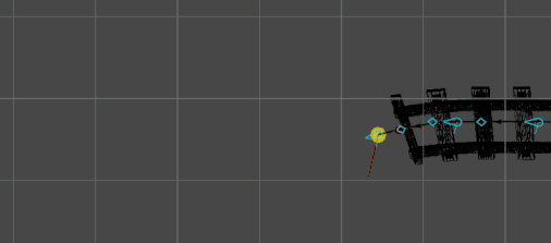 Gif showing rails being placed on a spline